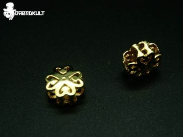 Brass lucky clover dread perls, dread beads, dread jewelry, gypsy, goa jewelry, dreadkult, dread pearls, hippie, hippie jewelry, goa, psy jewelry, Dread jewelry